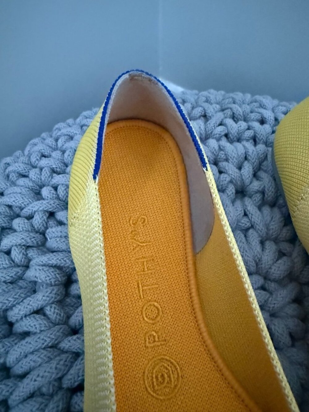 Rothy’s The Point II Size 9 flats light yellow excellent condition - Picture 4 of 8